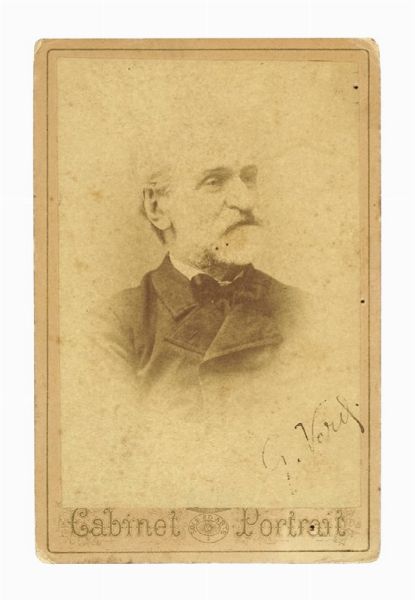 GIUSEPPE VERDI : Ritratto fotografico all'albumina.  - Asta Libri, autografi e manoscritti - Associazione Nazionale - Case d'Asta italiane