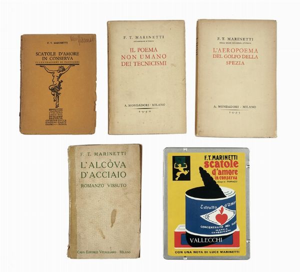 Filippo Tommaso Marinetti : L'alcva d'acciaio. Romanzo vissuto. Quarto migliaio.  - Asta Libri, autografi e manoscritti - Associazione Nazionale - Case d'Asta italiane