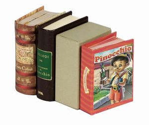 CARLO COLLODI - Lotto composto di 4 edizioni di Pinocchio in miniatura.