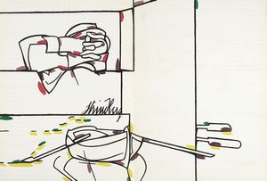 Valerio Adami : Derriere Le Miroir.  - Asta Libri, autografi e manoscritti - Associazione Nazionale - Case d'Asta italiane