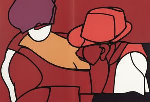 Valerio Adami : Derriere Le Miroir.  - Asta Libri, autografi e manoscritti - Associazione Nazionale - Case d'Asta italiane