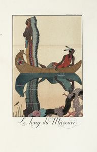 GEORGE BARBIER : Falbalas & Fanfreluches pour 1923 (-1924).  - Asta Libri, autografi e manoscritti - Associazione Nazionale - Case d'Asta italiane