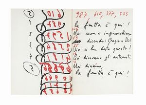 Mario Merz : 987.  - Asta Libri, autografi e manoscritti - Associazione Nazionale - Case d'Asta italiane