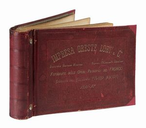 Album di fotografie della ferrovia Faenza - Firenze.  - Asta Libri, autografi e manoscritti - Associazione Nazionale - Case d'Asta italiane