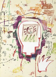 Mimmo Paladino : Don Chisciotte.  - Asta Libri, autografi e manoscritti - Associazione Nazionale - Case d'Asta italiane