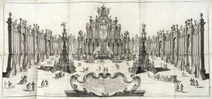 Descrizione delle feste celebrate dalla fedelissima citt di Napoli per lo glorioso ritorno dalla impresa di Sicilia della sacra maest di Carlo di Borbone.  - Asta Libri, autografi e manoscritti - Associazione Nazionale - Case d'Asta italiane