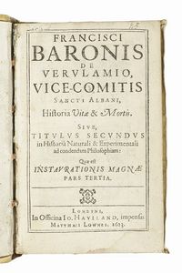 Francis Bacon - De Verulamio Historia vitae & mortis.