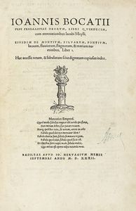 GIOVANNI BOCCACCIO - Genealogias deorum libri quindecim cum annotationibus Iacobi Micylli.