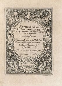 JOACHIM CAMERARIUS - Symbolorum & emblematum ex re herbaria desumtorum centuria una (-quarta).