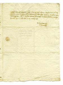 GUIDANTONIO VESPUCCI : Lettera autografa firmata Guidantonius Vespucci orator florentinus, inviata a Pierfrancesco Gaddi presso il Re di Francia.  - Asta Libri, autografi e manoscritti - Associazione Nazionale - Case d'Asta italiane