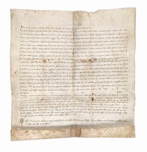 BONIFACIUS [PAPA VIII] - Privilegio di papa Bonifacio VIII un favore dei Frati Agostiniani.