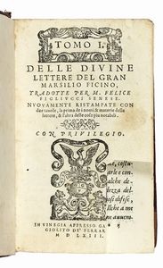Marsilio Ficino - Delle divine lettere... Tomo I.