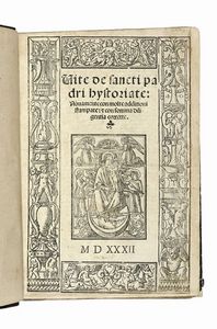 Hieronymus (santo) : Vite de sancti padri hystoriate...  - Asta Libri, autografi e manoscritti - Associazione Nazionale - Case d'Asta italiane