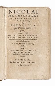 Niccol Machiavelli - Disputationum de republica.
