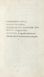 POMPONIUS MELA - Orbis descriptio. De situ orbis...