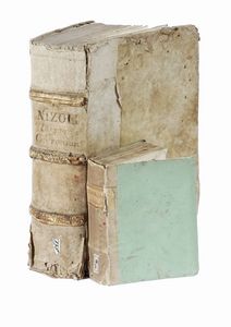 MARIO NIZZOLI : Thesaurus ciceronianus quatuor linguis latina, italica, gallica, & hispanica illustratus...  - Asta Libri, autografi e manoscritti - Associazione Nazionale - Case d'Asta italiane