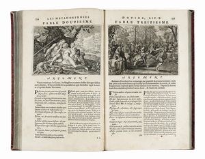 NASO PUBLIUS OVIDIUS : Les Mtamorphoses [...] en latin et franois, divises en XV livres. Avec nouvelles explications historiques, morales & politiques sur toutes les Fables...  - Asta Libri, autografi e manoscritti - Associazione Nazionale - Case d'Asta italiane