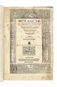 FRANCESCO PATRIZI - De institutione reipub. libri novem.