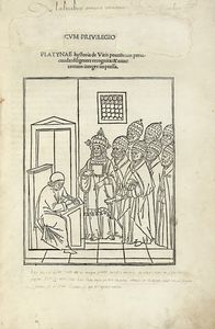 BARTOLOMEO PLATINA - Hystoria de vitis pontificum periucunda diligenter recognita, & nunc tantum integre impressa.