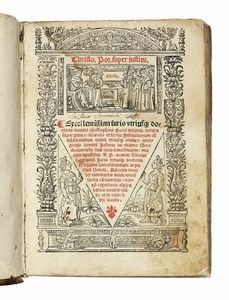 CRISTOFORO PORZIO - Lectura super primo, secundo et tertio Institutionum cum additionibus...