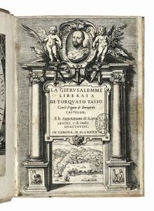 Torquato Tasso - La Gierusalemme liberata [...] con le figure di Bernardo Castello; e le Annotationi di Scipio Gentili, e di Giulio Guastavini.
