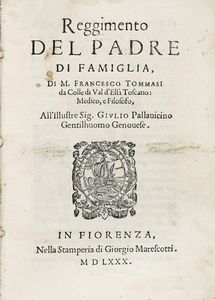FRANCESCO TOMMASI - Reggimento del padre di famiglia.