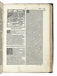 PUBLIUS VERGILIUS MARO : Omnia opera. Cum figuris nuper additis & expositoribus Servio, Landino, Donato, Anto. Mancinello, Domitio.  - Asta Libri, autografi e manoscritti - Associazione Nazionale - Case d'Asta italiane