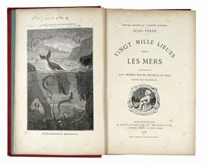 JULES VERNE - Vingt mille lieues sous les mers. Illustr de 111 dessins par de Neuville et Riou...