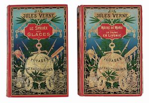 JULES VERNE : Due volumi della serie Les voyages extraordinaires di Jules Verne.  - Asta Libri, autografi e manoscritti - Associazione Nazionale - Case d'Asta italiane