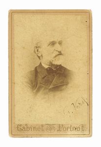 GIUSEPPE VERDI - Ritratto fotografico all'albumina.