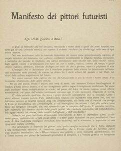 Umberto Boccioni - Manifesto dei Pittori futuristi.