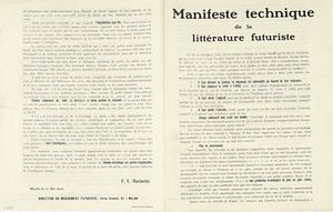 Filippo Tommaso Marinetti - Manifeste technique de la littrature futuriste.