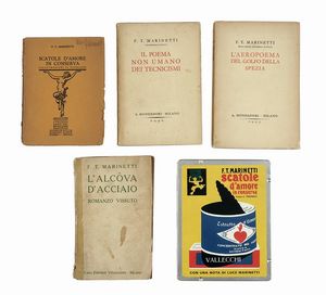 Filippo Tommaso Marinetti : L'alcva d'acciaio. Romanzo vissuto. Quarto migliaio.  - Asta Libri, autografi e manoscritti - Associazione Nazionale - Case d'Asta italiane