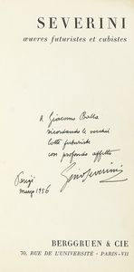 Gino Severini : Severini. Oeuvres futuristes et cubistes.  - Asta Libri, autografi e manoscritti - Associazione Nazionale - Case d'Asta italiane