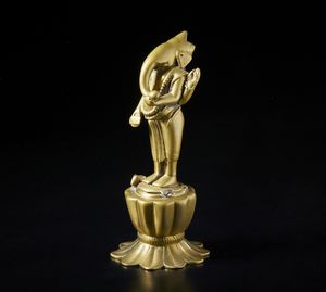 Arte Indiana - Scultura in ottone raffigurante Ganesha. India, XVIII-XIX sec.