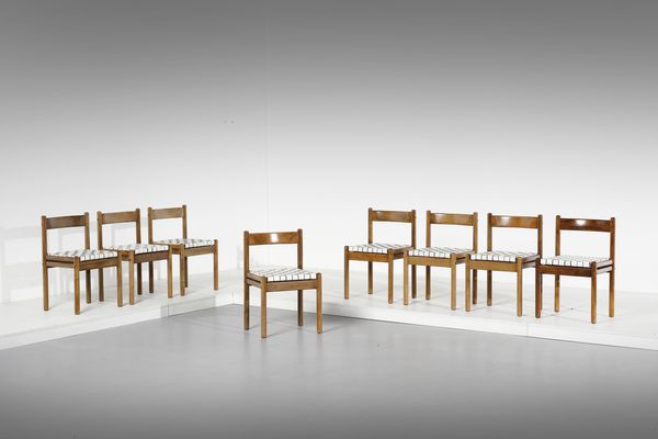 MANIFATTURA ITALIANA : Otto sedie  - Asta Asta 438 | DESIGN E ARTI DECORATIVE DEL NOVECENTO Online - Associazione Nazionale - Case d'Asta italiane