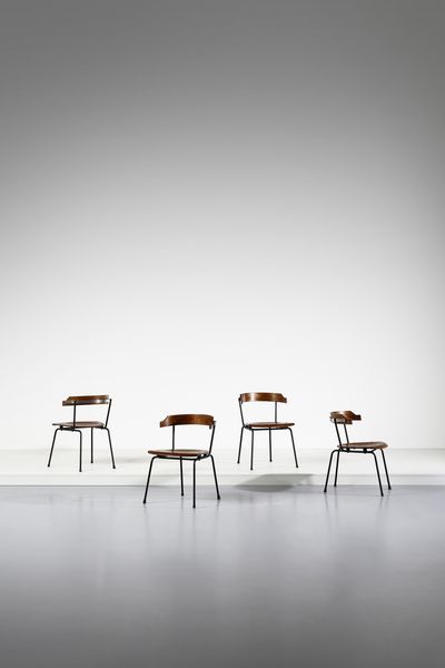 MANIFATTURA ITALIANA : Quattro sedie  - Asta Asta 438 | DESIGN E ARTI DECORATIVE DEL NOVECENTO Online - Associazione Nazionale - Case d'Asta italiane