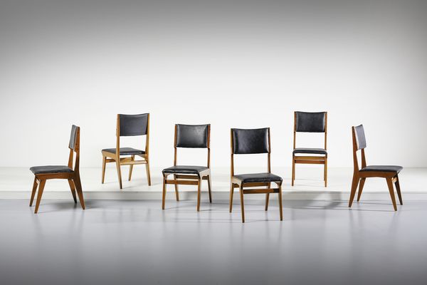 MANIFATTURA ITALIANA : Sei sedie  - Asta Asta 438 | DESIGN E ARTI DECORATIVE DEL NOVECENTO Online - Associazione Nazionale - Case d'Asta italiane