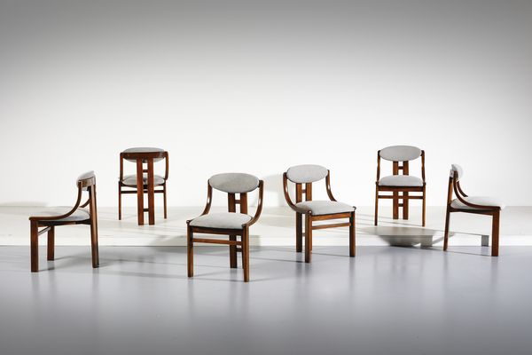 MANIFATTURA ITALIANA : Sei sedie  - Asta Asta 438 | DESIGN E ARTI DECORATIVE DEL NOVECENTO Online - Associazione Nazionale - Case d'Asta italiane