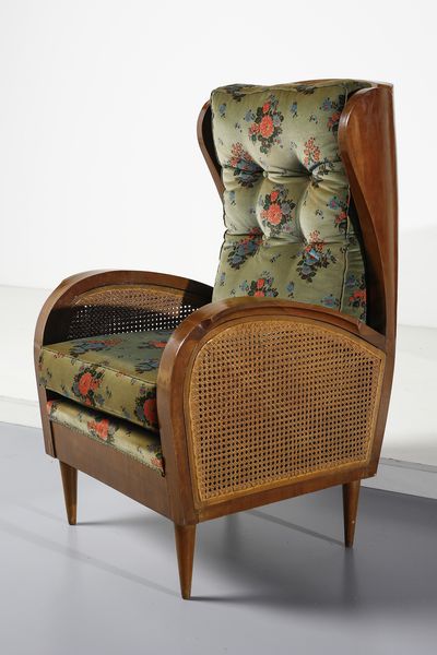 MANIFATTURA ITALIANA : Coppia di poltrone bergere  - Asta Asta 438 | DESIGN E ARTI DECORATIVE DEL NOVECENTO Online - Associazione Nazionale - Case d'Asta italiane