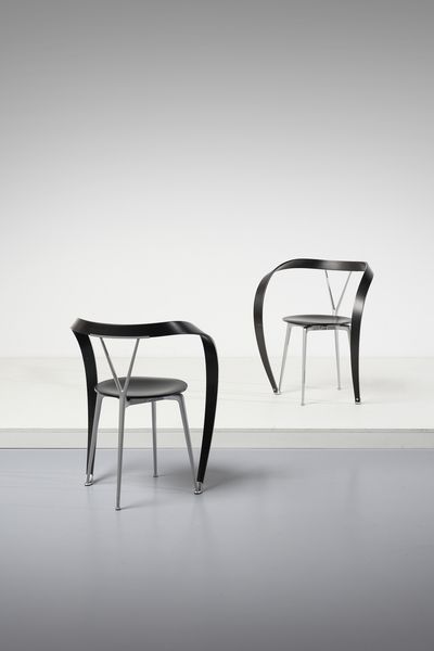 BRANZI ANDREA (n. 1938) : Coppia di poltroncine mod. Revers per Cassina, Meda  - Asta Asta 438 | DESIGN E ARTI DECORATIVE DEL NOVECENTO Online - Associazione Nazionale - Case d'Asta italiane