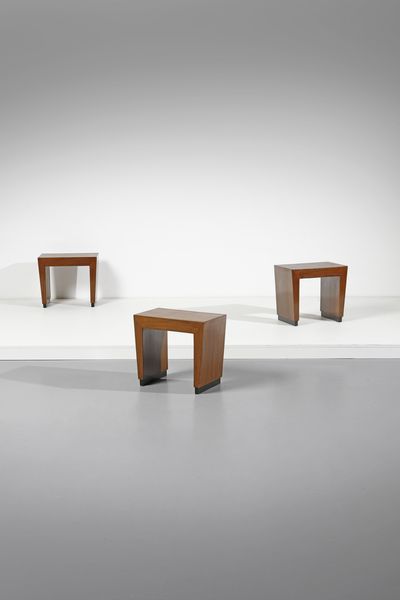 PONTI GIO (1891 - 1979) : attribuito. Tre sgabelli  - Asta Asta 438 | DESIGN E ARTI DECORATIVE DEL NOVECENTO Online - Associazione Nazionale - Case d'Asta italiane