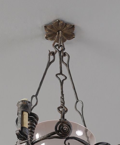 BELLOTTO UMBERTO (1882 - 1940) : nello stile di. Lampada a sospensione a tre luci  - Asta Asta 438 | DESIGN E ARTI DECORATIVE DEL NOVECENTO Online - Associazione Nazionale - Case d'Asta italiane