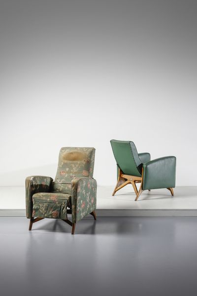 MALATESTA&MASSON : Due poltrone reclinabili, Roma  - Asta Asta 438 | DESIGN E ARTI DECORATIVE DEL NOVECENTO Online - Associazione Nazionale - Case d'Asta italiane