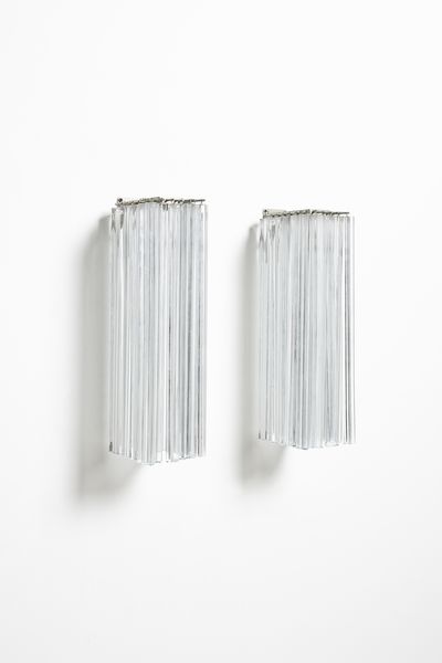 VENINI : Coppia di lampade da parete della serie Trilobo, Murano  - Asta Asta 438 | DESIGN E ARTI DECORATIVE DEL NOVECENTO Online - Associazione Nazionale - Case d'Asta italiane