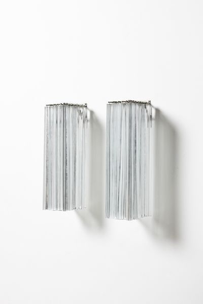VENINI : Coppia di lampade da parete della serie Trilobo, Murano  - Asta Asta 438 | DESIGN E ARTI DECORATIVE DEL NOVECENTO Online - Associazione Nazionale - Case d'Asta italiane