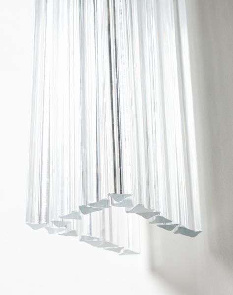 VENINI : Coppia di lampade da parete della serie Trilobo, Murano  - Asta Asta 438 | DESIGN E ARTI DECORATIVE DEL NOVECENTO Online - Associazione Nazionale - Case d'Asta italiane