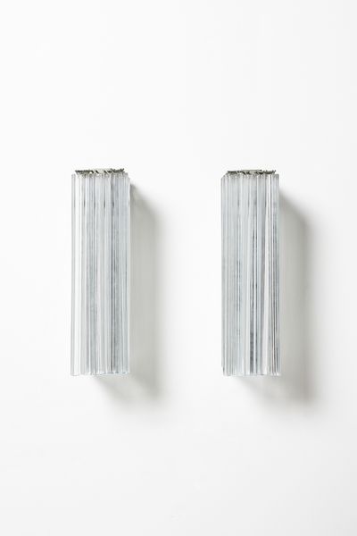 VENINI : Coppia di lampade da parete della serie Trilobo, Murano  - Asta Asta 438 | DESIGN E ARTI DECORATIVE DEL NOVECENTO Online - Associazione Nazionale - Case d'Asta italiane