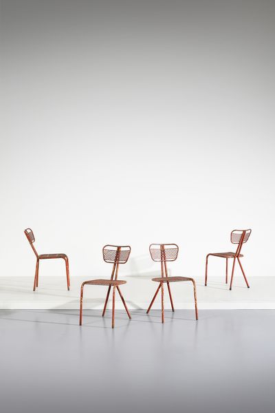 MALVAL RENE' (0 - 1957) : Quattro sedie, Francia  - Asta Asta 438 | DESIGN E ARTI DECORATIVE DEL NOVECENTO Online - Associazione Nazionale - Case d'Asta italiane
