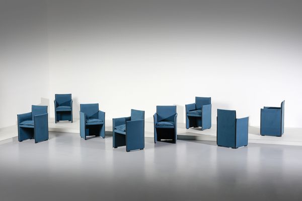 BELLINI MARIO (n. 1935) : Otto poltroncine mod. 401 Break per Cassina, Meda  - Asta Asta 438 | DESIGN E ARTI DECORATIVE DEL NOVECENTO Online - Associazione Nazionale - Case d'Asta italiane